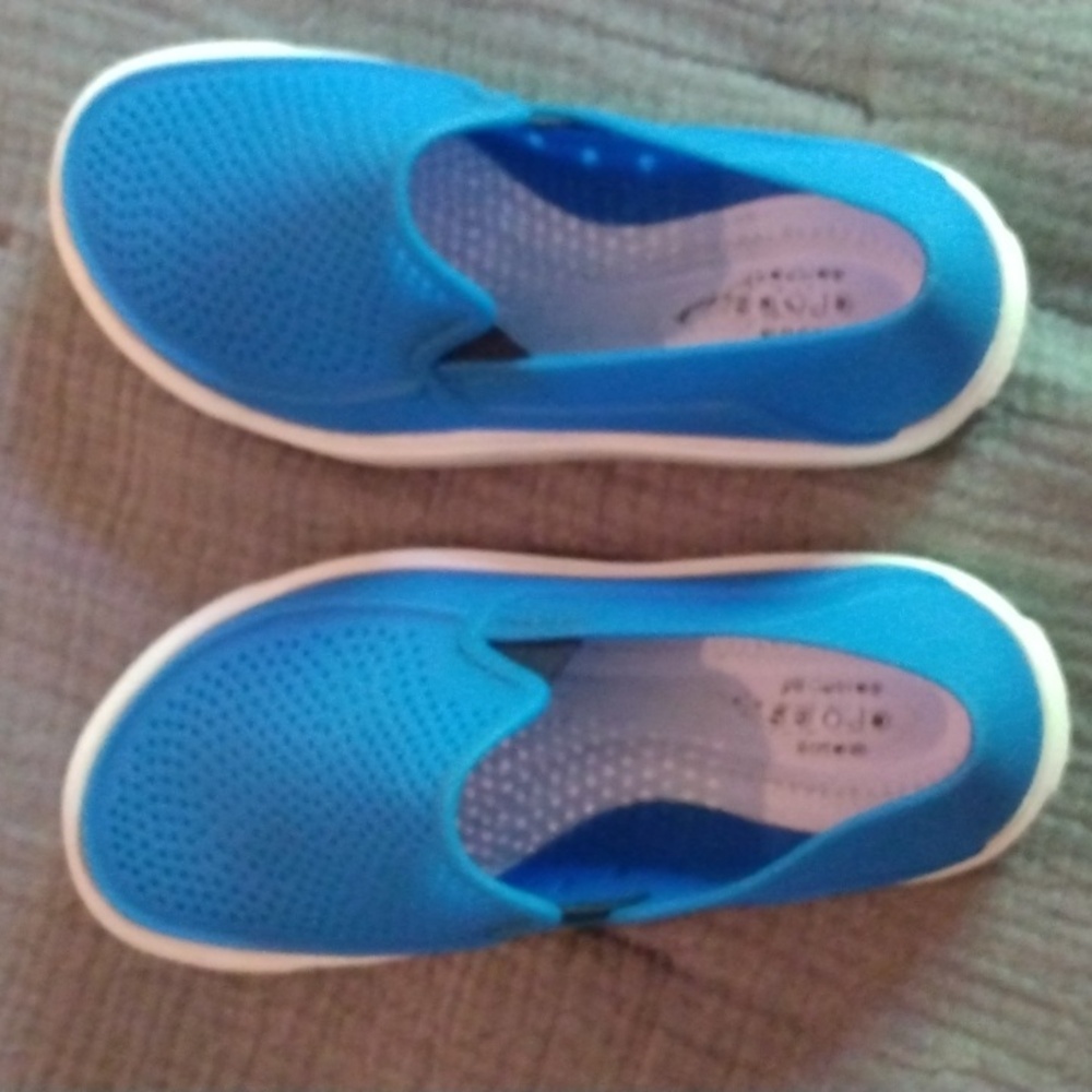 Little Boys Citilane Roka  Ultramarine Blue Waterproof Washable Crocs Boat Shoes